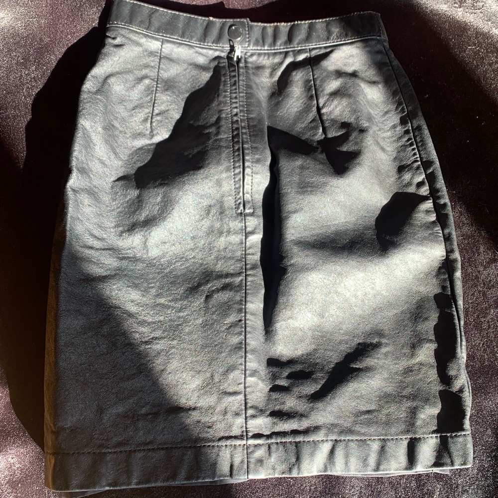 Wilson Suede & Leather Pencil Skirt